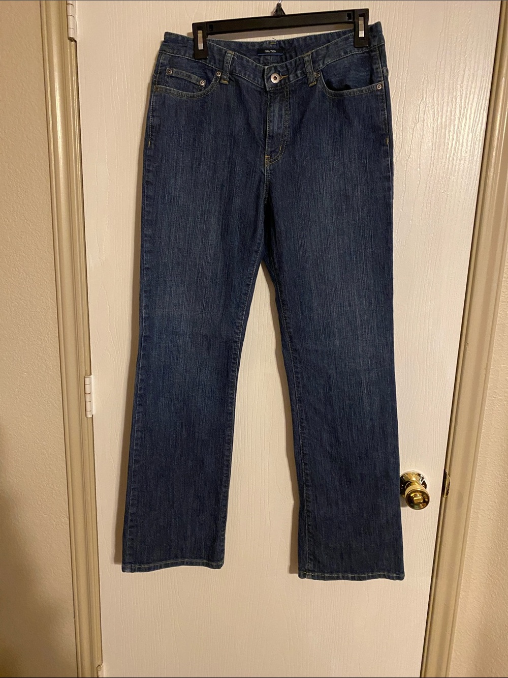 Nautica Women's Straight-Leg Jeans in Dark Blue Wash